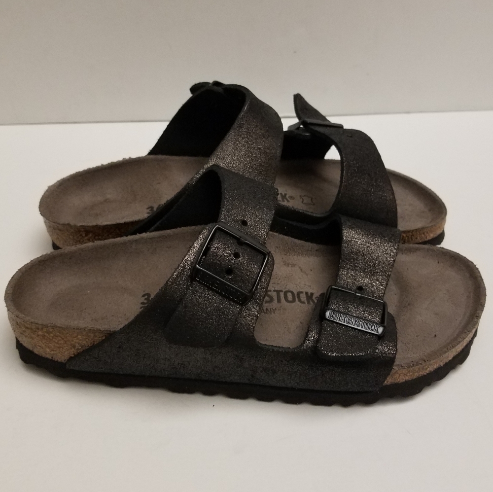 Birkenstock Arizona Metallic Black Sandal